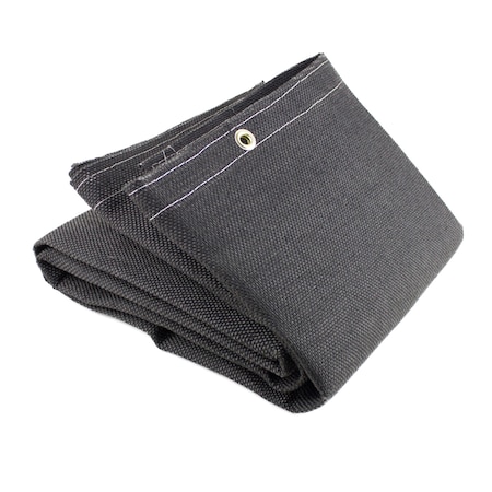 Wilson Welding Blanket, Vermiculite Coated Fiberglass, 8 ft L., 8 ft W., 8 H., 24 oz, Black 36157